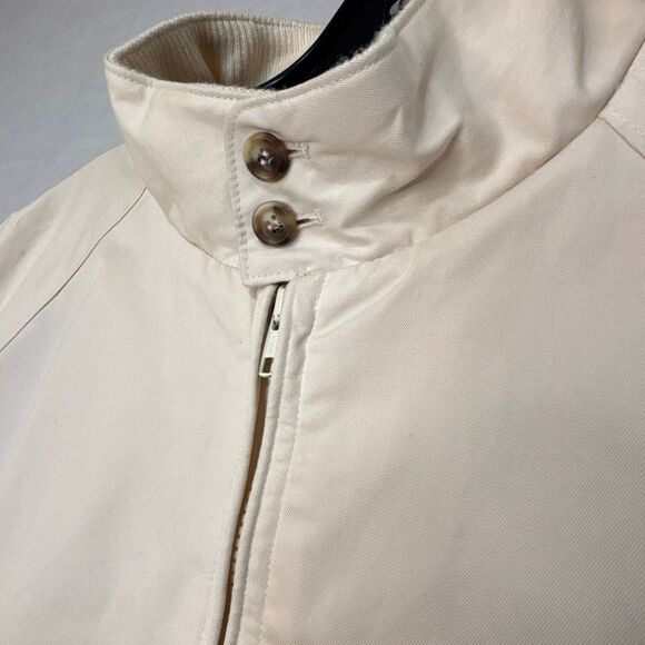 Vintage GANT Men's Size Large White Cotton Full Zip High Neck Bomber Jacket - Picture 2 of 15